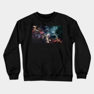 Rabbit smoking in space Crewneck Sweatshirt